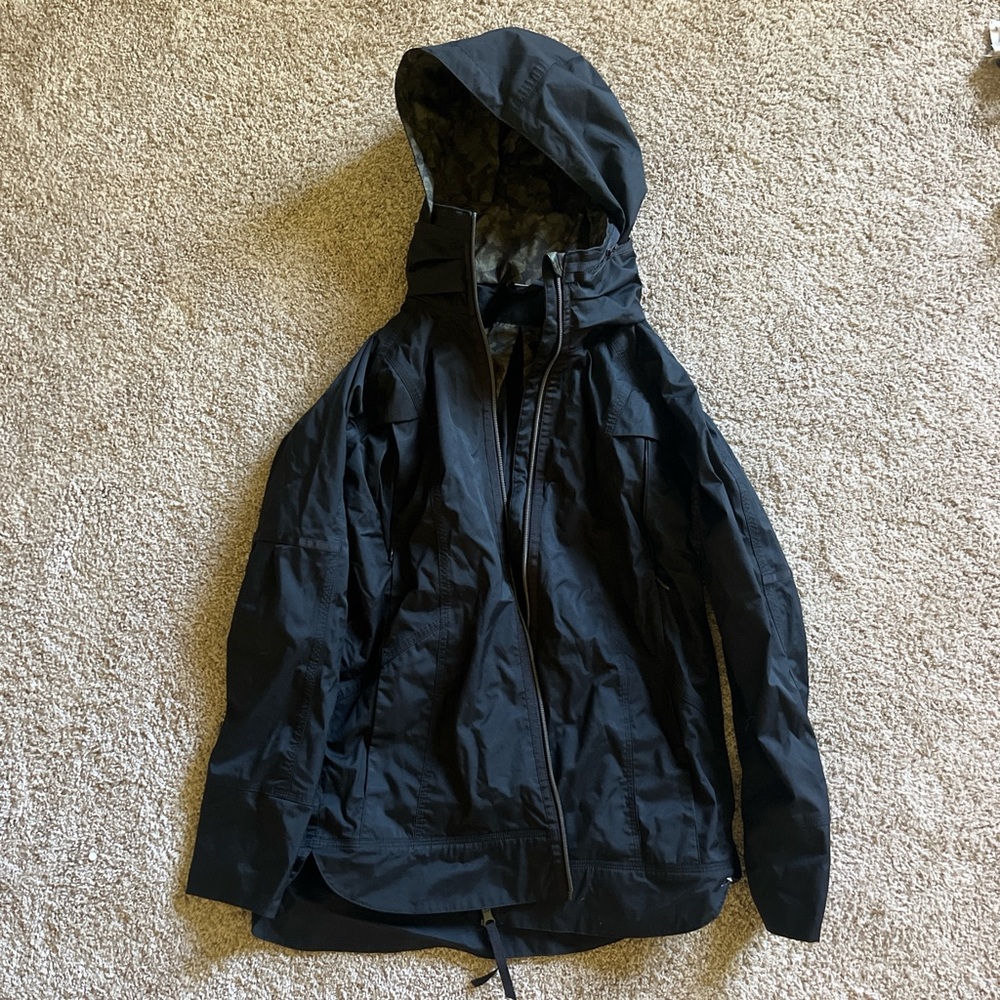 lululemon athletica Black Hooded Windbreaker Jacket